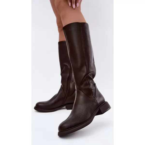  Dámské kozačky S.BARSKI JC62-1036 BROWN 