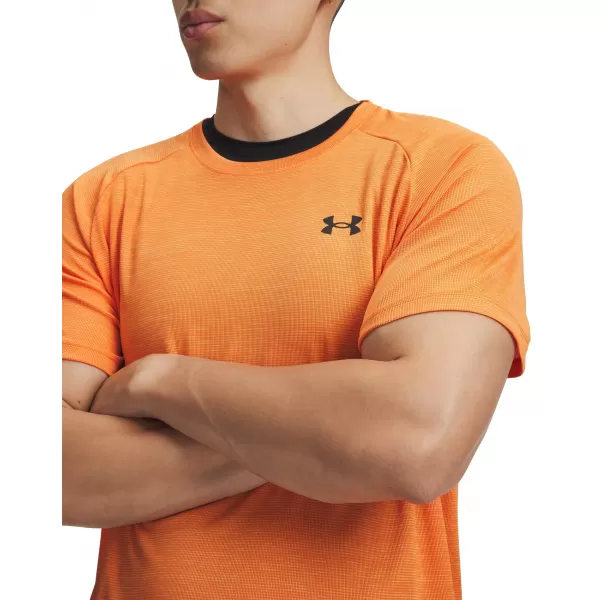  Pánské triko UNDER ARMOUR TECH TEXTURED SS 1382796-808 ORANŽOVÁ 