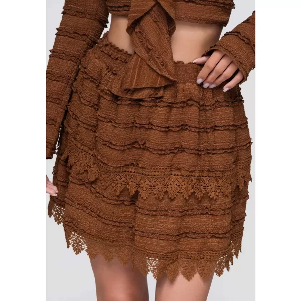  Dámská sukně OMBRE OW-GL-E0015 LIGHT BROWN 