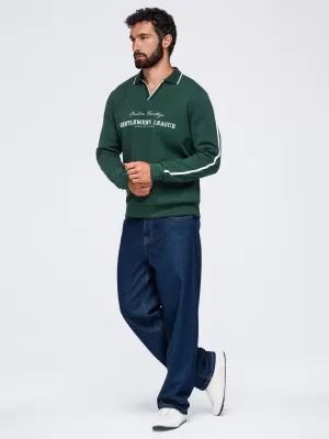 Pánská mikina OMBRE OM-SSNZ-0268 DARK GREEN