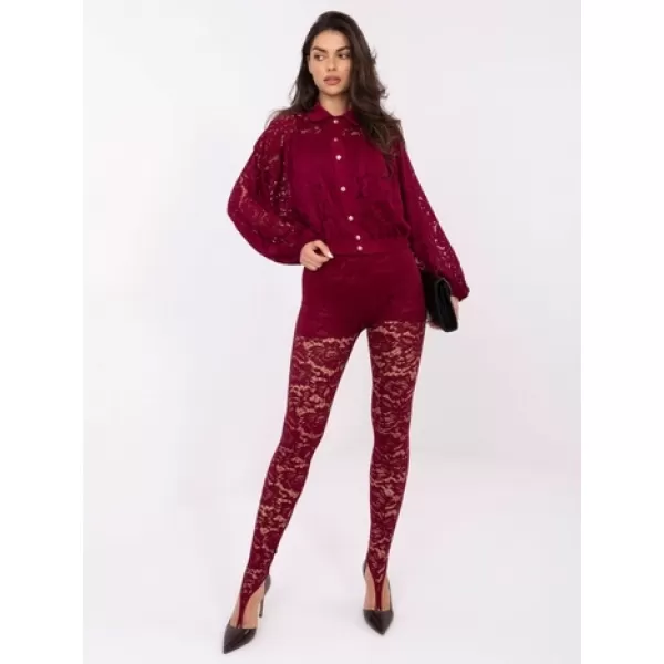  Dámské kalhoty ITALY MODA MI-SP-K87.55 BURGUNDY 