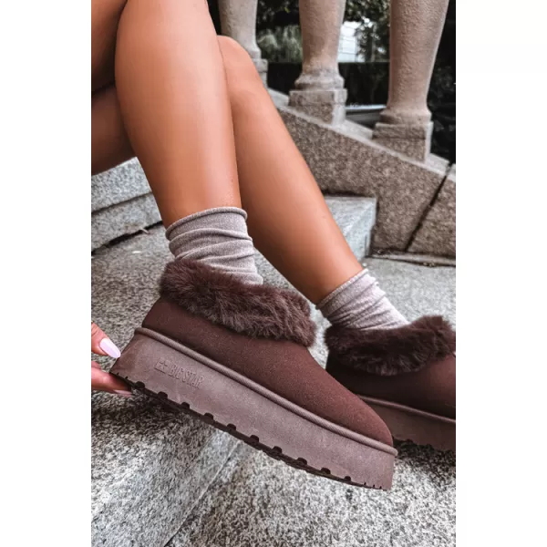  Dámské sněhule BIG STAR SHOES UU274203 BROWN/BEIGE SHADOWS 