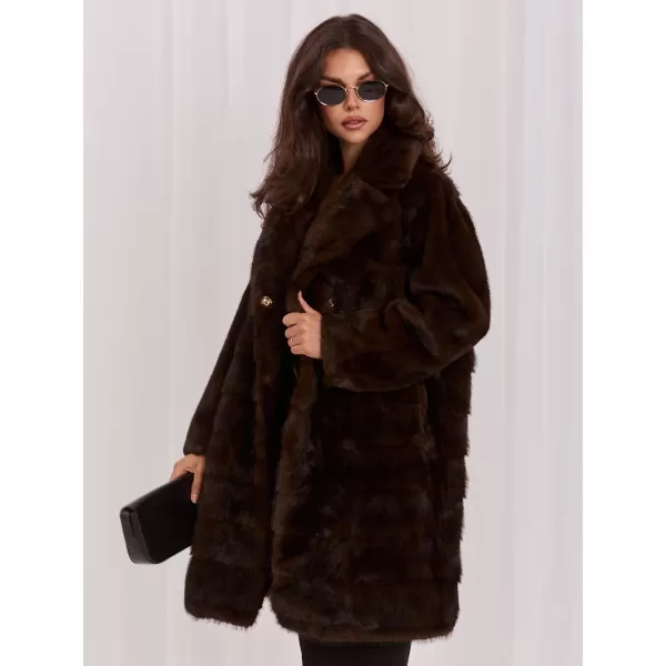  Dámský kabát FACTORY PRICE MBM-PL-25-32.98P DARK BROWN 