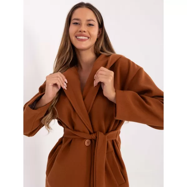  Dámský kabát RUE PARIS IT-PL-A9587.00 LIGHT BROWN 