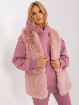Dámská vesta WOOL FASHION ITALIA AT-KZ-2368.00P BRIGHT PINK
