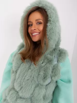 Dámská vesta WOOL FASHION ITALIA AT-KZ-2379.96P PISTACHIO