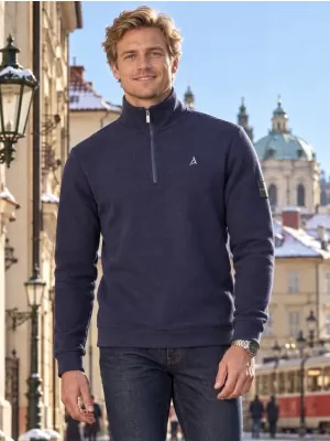 Pánská mikina ALTISPORT IKEY TMAVĚ MODRÁ