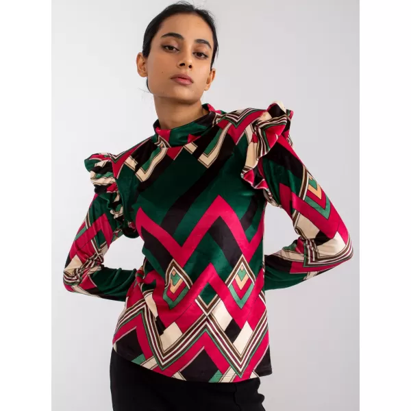  Dámská halenka ITALY MODA DHJ-BZ-6533C-1.81P DARK GREEN 