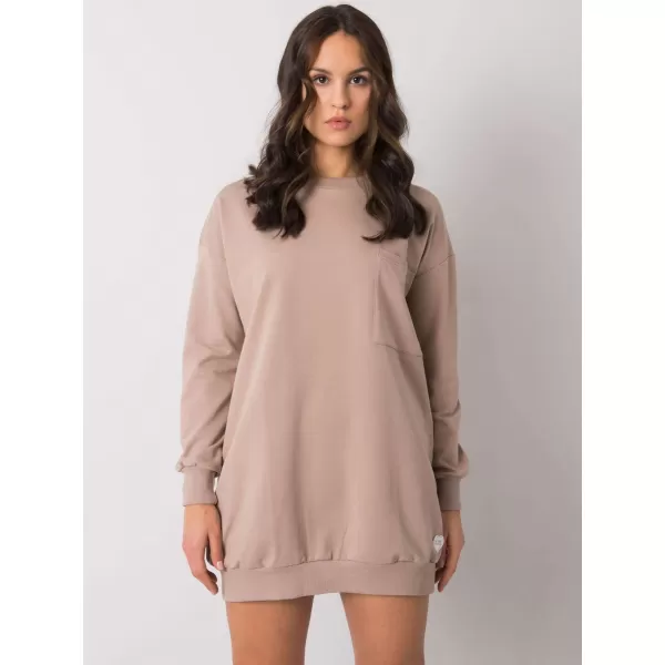  Dámské šaty RUE PARIS RV-SK-7332.65 DARK BEIGE 
