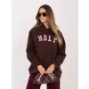 Dámská mikina RUE PARIS RV-BL-A1082.24 DARK BROWN