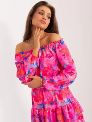 Dámské šaty RUE PARIS WN-SK-8282.32 DARK PINK