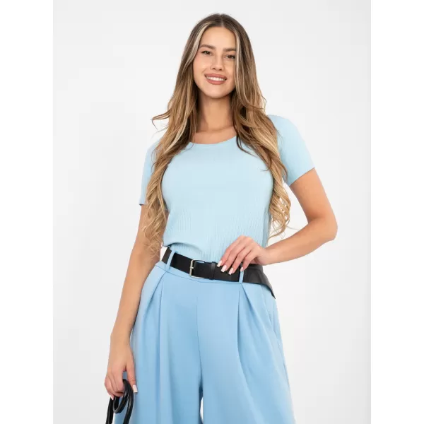  Dámské triko RUE PARIS RV-BZ-A1191.77 LIGHT BLUE 
