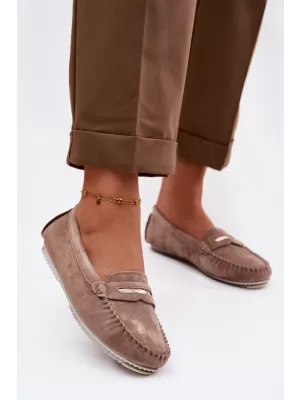 Dámské mokasíny S.BARSKI LR61-7029 DARK BROWN