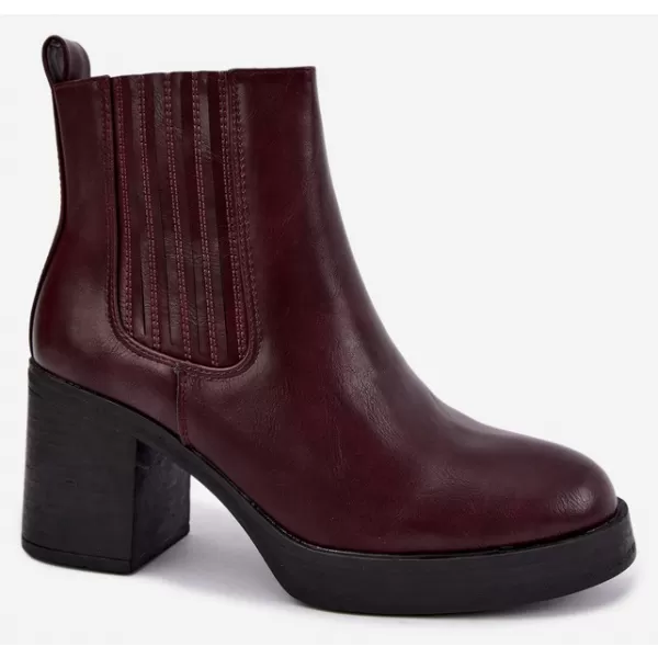  Dámské kotníkové boty BOTO 5322 BURGUNDY 