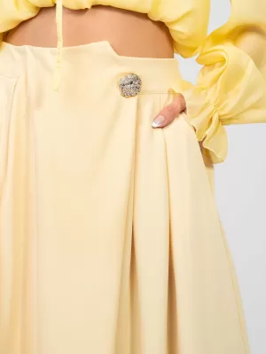 Dámská sukně FACTORY PRICE IT-SD-81036.82 BRIGHT YELLOW