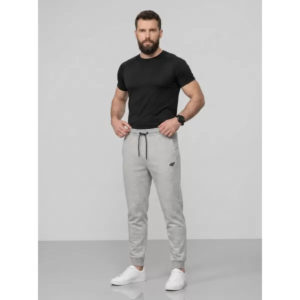 Pánské kalhoty 4F 4FWMM00TTROM1674 COLD LIGHT GREY MELANGE 