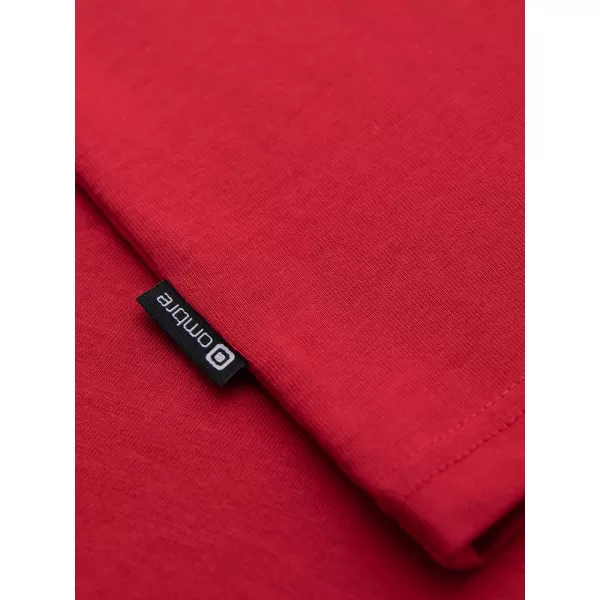  Pánské tričko OMBRE OM-LSBL-0142 RED 
