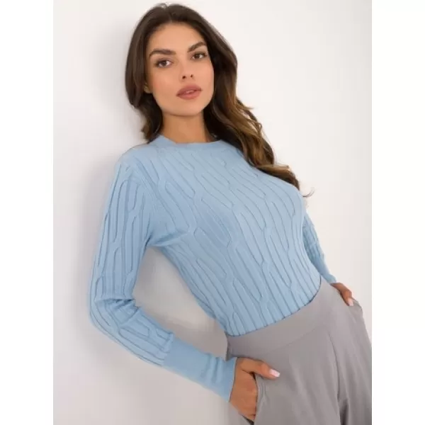 Dámský svetr WOOL FASHION ITALIA AT-SW-2338-2.00 LIGHT BLUE 