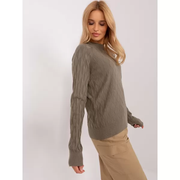  Dámský svetr WOOL FASHION ITALIA AT-SW-2326.37X KHAKI 