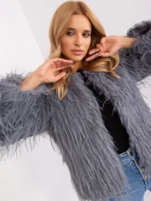 Dámská bunda WOOL FASHION ITALIA AT-KR-2359.96P GRAY