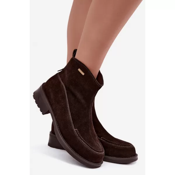  Dámské kotníkové boty BIG STAR SHOES UU274602 BROWN/BEIGE SHADOWS 