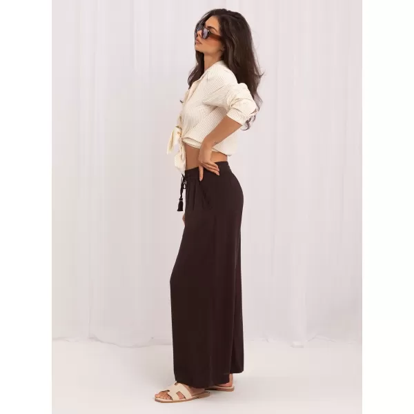  Dámské kalhoty SUBLEVEL D73761AG62237J DARK BROWN 