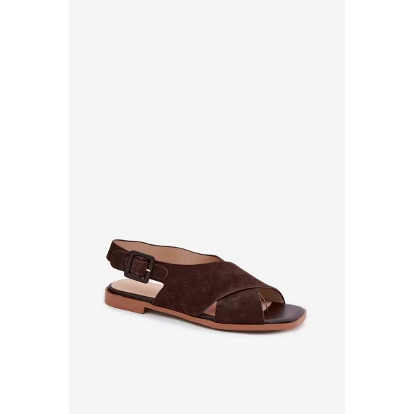  Dámské sandály S.BARSKI JC61-1001 BROWN 