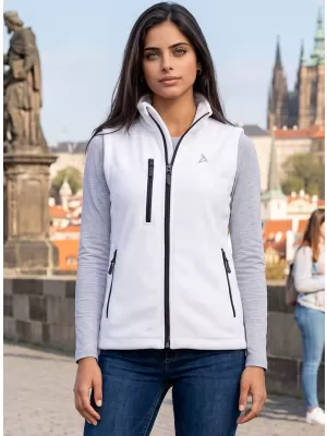 Dámská fleece vesta ALTISPORT ALW002525 BÍLÁ