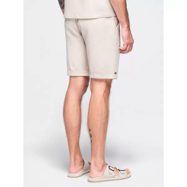  Pánské kraťasy OMBRE OM-SRCS-0207 CREAM 