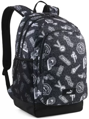 Batoh PUMA ACADEMY AOP BACKPACK 09115025 PUMA BLACK/RUNNING ICONS AOP