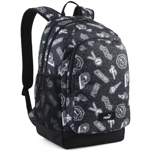 Batoh PUMA ACADEMY AOP BACKPACK 09115025 PUMA BLACK/RUNNING ICONS AOP 