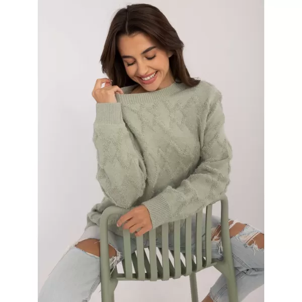  Dámský svetr WOOL FASHION ITALIA AT-SW-2361.61 PISTACHIO 