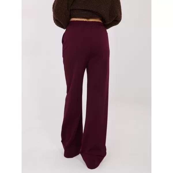  Dámské kalhoty RUE PARIS IT-SP-FL9877.64 BURGUNDY 