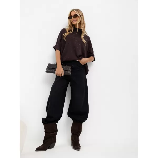  Dámský svetr ITALY MODA IR-SW-BWC6617.75 DARK BROWN 