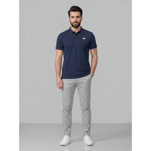  Pánské triko s límečkem 4F 4FWMM00TPTSM0771 NAVY 