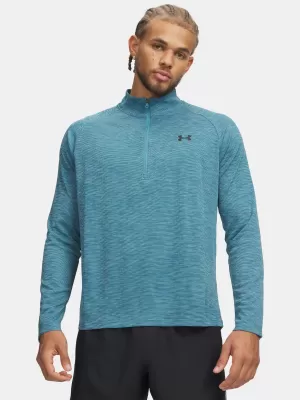 Pánské triko UNDER ARMOUR TECH TEXTURED 1/2 ZIP 1382797-466 MODRÁ