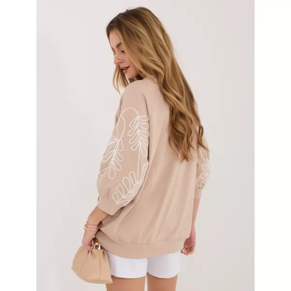  Dámská mikina RUE PARIS RV-BL-A367-1.18P BEIGE 