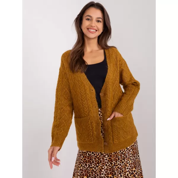  Dámský svetr WOOL FASHION ITALIA AT-SW-2358.31 DARK YELLOW 
