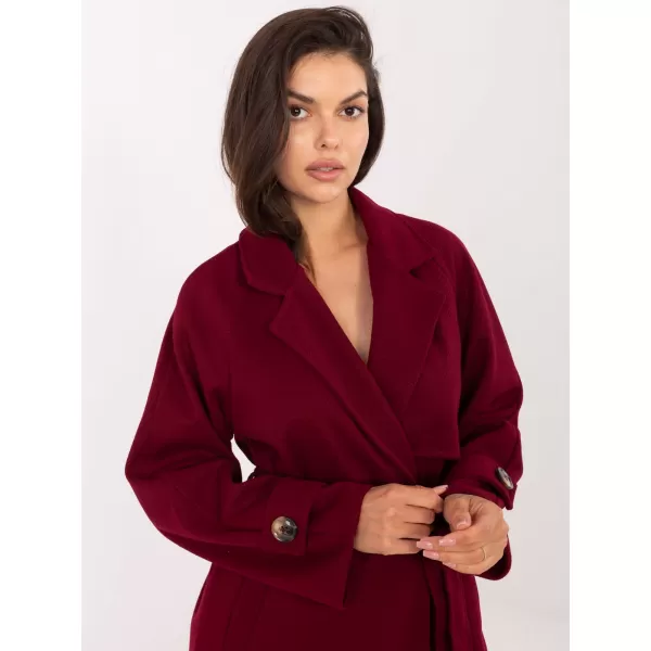  Dámský kabát RUE PARIS IT-PL-A9589.58 BURGUNDY 