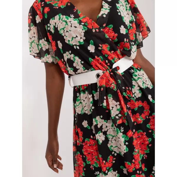  Dámské šaty ITALY MODA DHJ-SK-17258.01 BLACK AND RED 