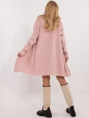 Dámský kardigan WOOL FASHION ITALIA AT-SW-2366.61 BRIGHT PINK