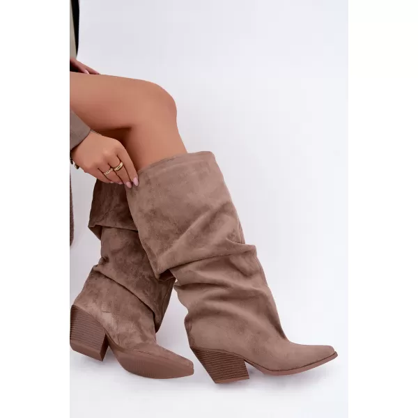  Dámské kozačky BOTO 2580A-1 KHAKI 