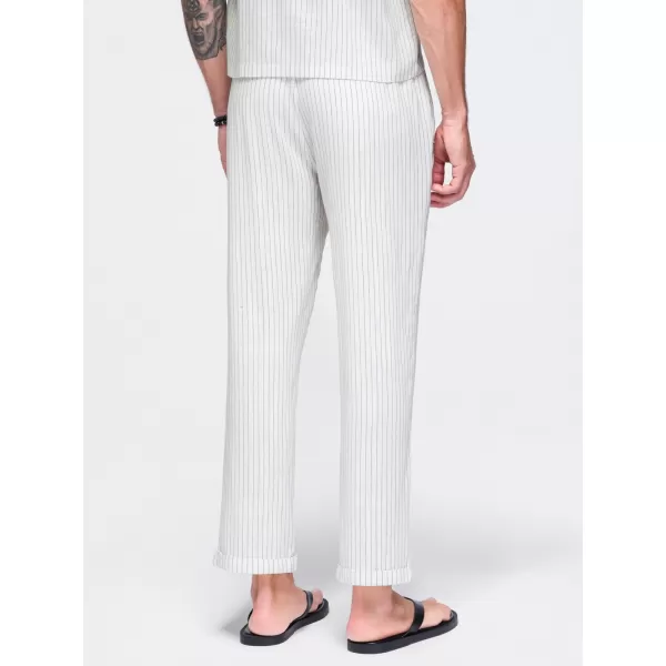  Pánské kalhoty OMBRE OM-PACP-0311 OFF-WHITE 