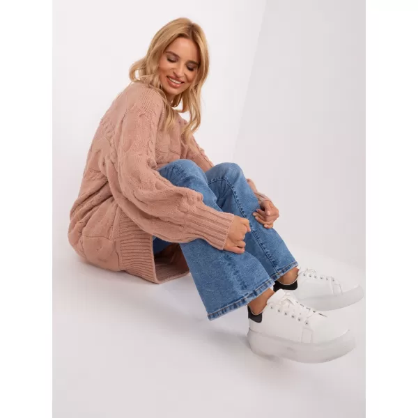  Dámský svetr WOOL FASHION ITALIA AT-SW-2367.76P DARK PINK 