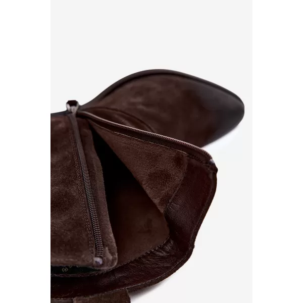  Dámské kovbojky D&A CR62-3395 DARK BROWN 