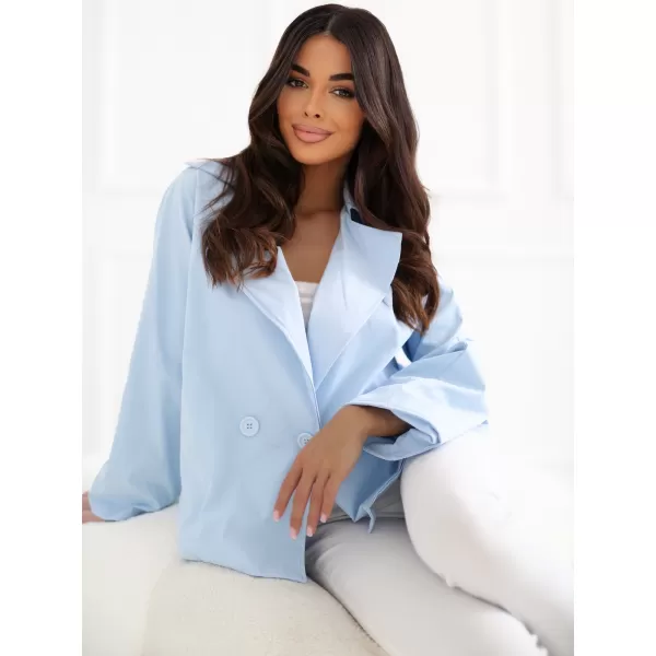  Dámský kabát RUE PARIS IT-KR-FL8897KSM.00 LIGHT BLUE 