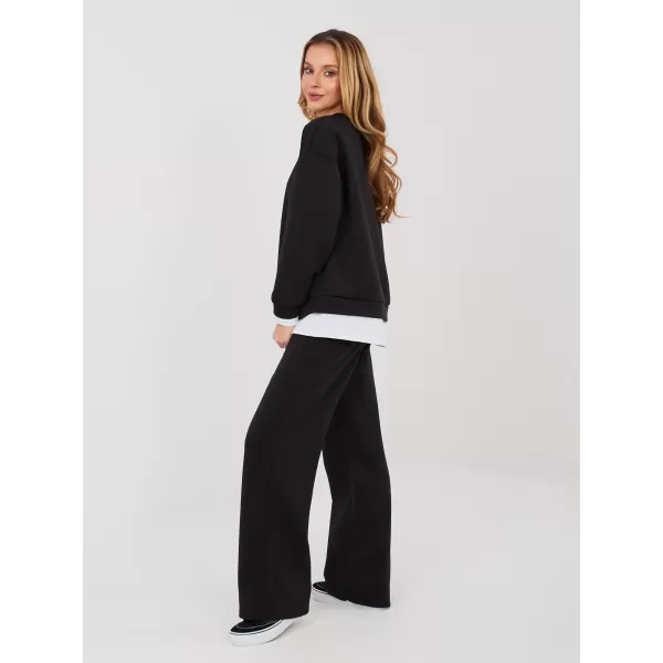  Dámská tepláková souprava RUE PARIS IT-KMPL-22230.18 BLACK 