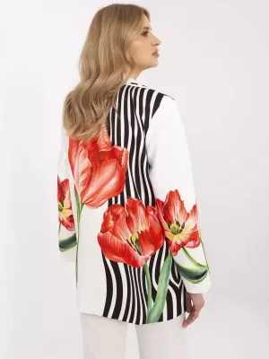 Dámské sako ITALY MODA DHJ-MA-18525-32.00 ECRU