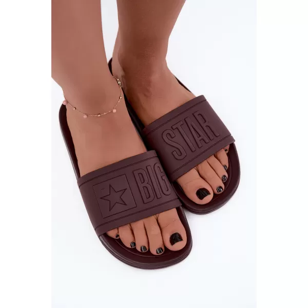  Dámské pantofle BIG STAR SHOES UU274072 HNĚDÁ 