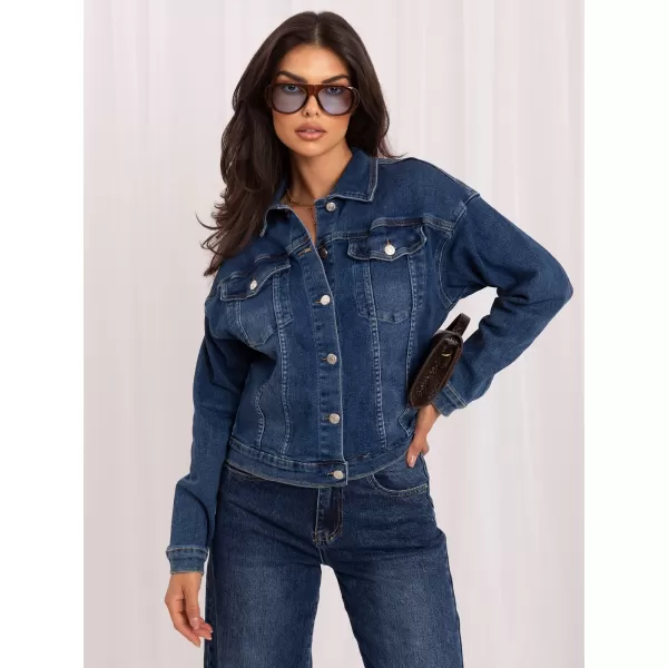  Dámská bunda ITALY MODA IR-KR-G607.84 DARK BLUE 